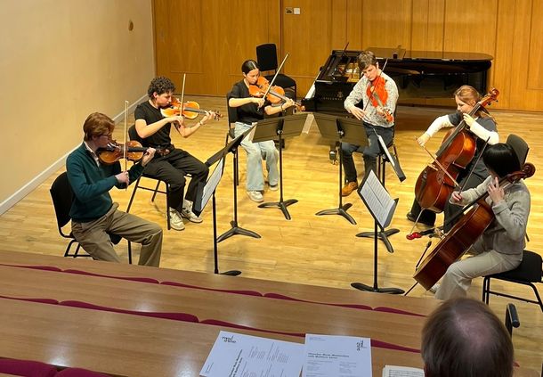 Musicians performing at the Guildhall School of music